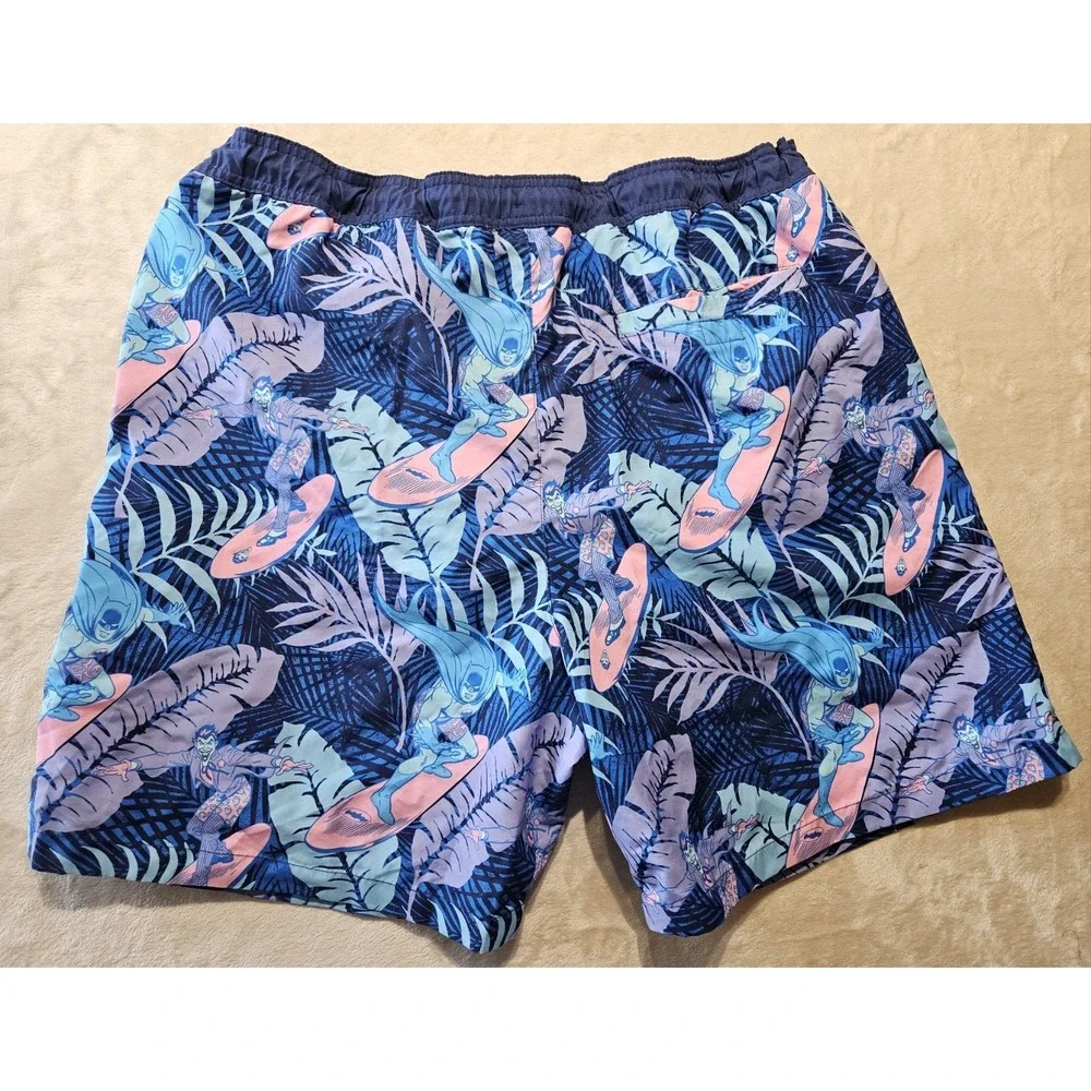 Batman Surf Swim Trunks Mens XL Tropical Joker Board‎ Shorts DC Comics Beach